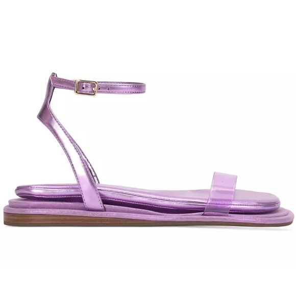 Jessica Simpson Womens Metallic Purple Sandals With PVC Strap Sz 7 - Picture 3 of 5